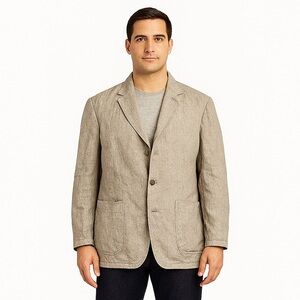 Eddie Bauer Linen Blazer | Vintage Unstructured Jacket